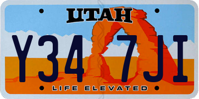 UT license plate Y347JI