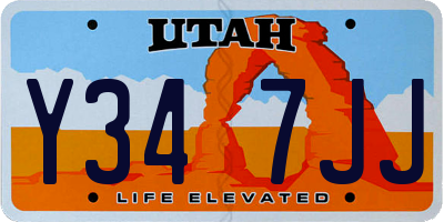 UT license plate Y347JJ