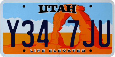 UT license plate Y347JU