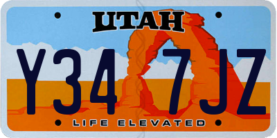 UT license plate Y347JZ