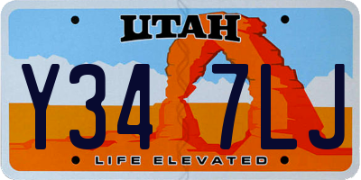 UT license plate Y347LJ