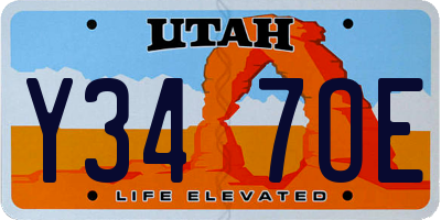 UT license plate Y347OE