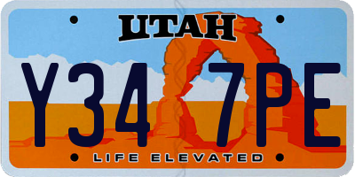UT license plate Y347PE