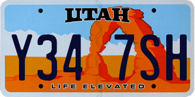 UT license plate Y347SH