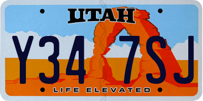 UT license plate Y347SJ