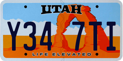 UT license plate Y347TI