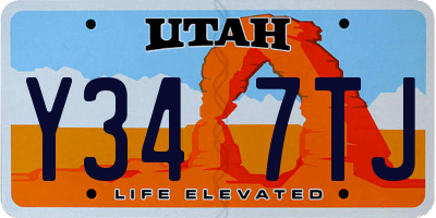 UT license plate Y347TJ