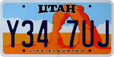 UT license plate Y347UJ