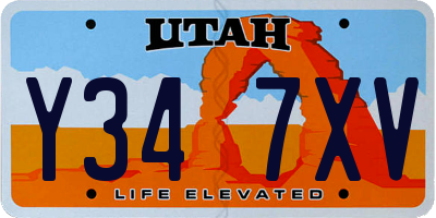 UT license plate Y347XV