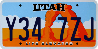 UT license plate Y347ZJ