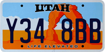 UT license plate Y348BB