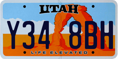 UT license plate Y348BH