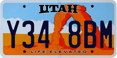 UT license plate Y348BM