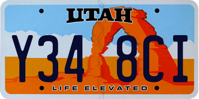 UT license plate Y348CI