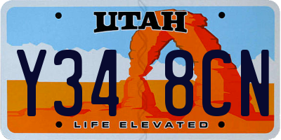 UT license plate Y348CN