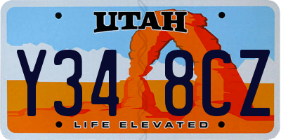 UT license plate Y348CZ