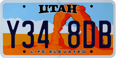 UT license plate Y348DB