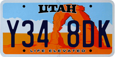 UT license plate Y348DK
