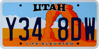 UT license plate Y348DW