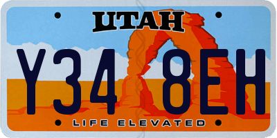 UT license plate Y348EH