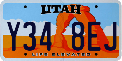 UT license plate Y348EJ