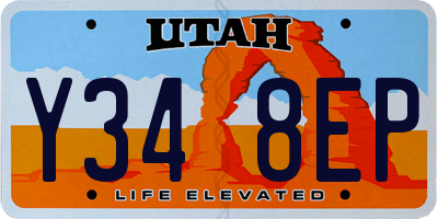 UT license plate Y348EP
