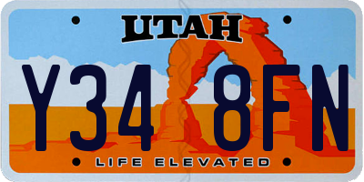 UT license plate Y348FN