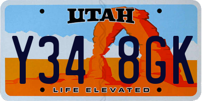 UT license plate Y348GK