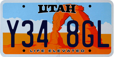 UT license plate Y348GL