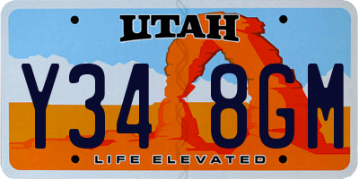 UT license plate Y348GM