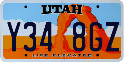 UT license plate Y348GZ