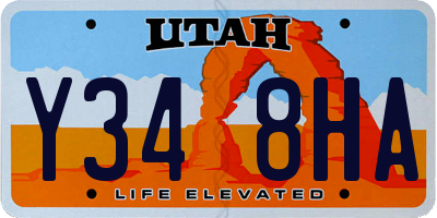 UT license plate Y348HA