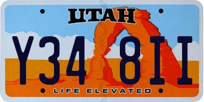 UT license plate Y348II