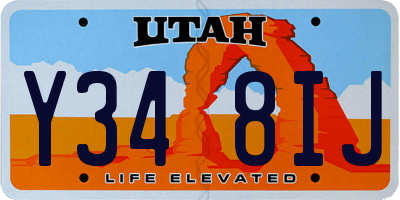 UT license plate Y348IJ