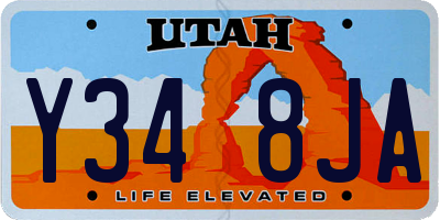 UT license plate Y348JA