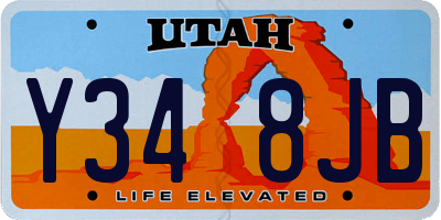 UT license plate Y348JB