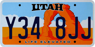 UT license plate Y348JJ