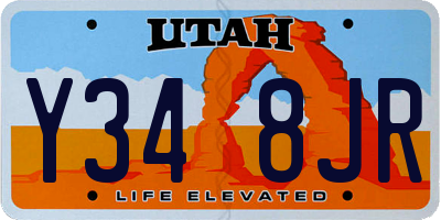UT license plate Y348JR