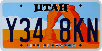 UT license plate Y348KN