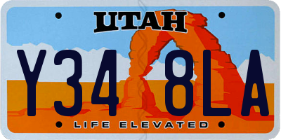 UT license plate Y348LA