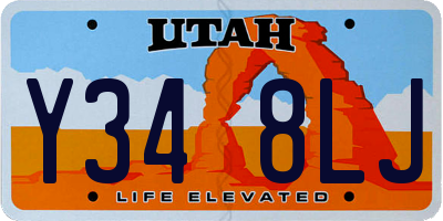 UT license plate Y348LJ