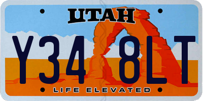 UT license plate Y348LT