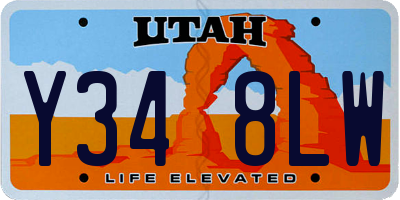 UT license plate Y348LW