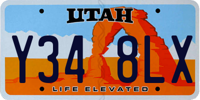 UT license plate Y348LX