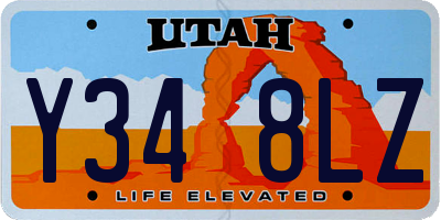 UT license plate Y348LZ
