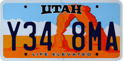 UT license plate Y348MA