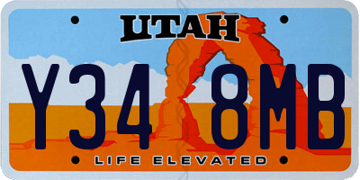 UT license plate Y348MB