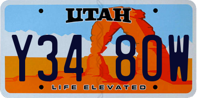 UT license plate Y348OW