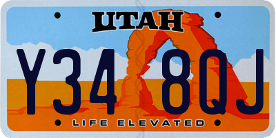 UT license plate Y348QJ