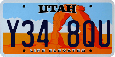 UT license plate Y348QU